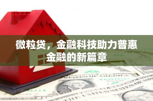 达拉特旗微粒贷，金融科技助力普惠金融的新篇章