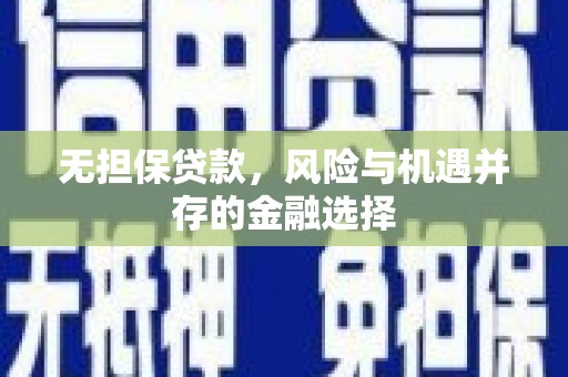 达拉特旗无担保贷款，风险与机遇并存的金融选择