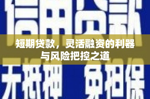 达拉特旗短期贷款，灵活融资的利器与风险把控之道