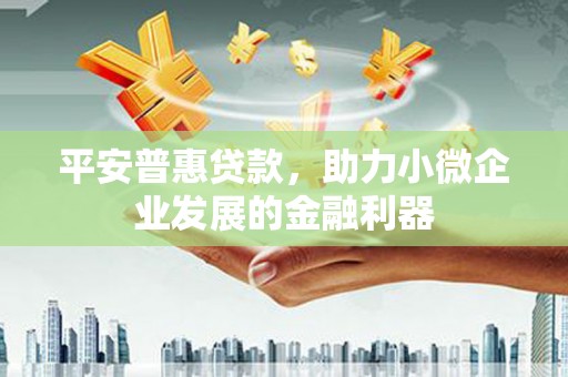 达拉特旗平安普惠贷款，助力小微企业发展的金融利器