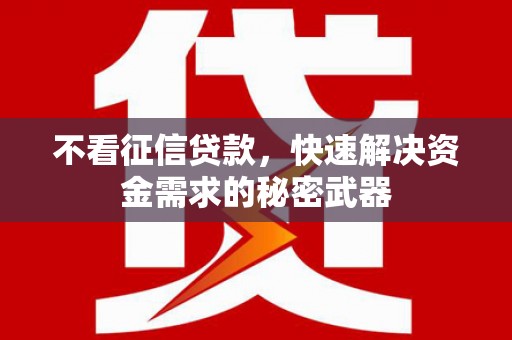 达拉特旗不看征信贷款，快速解决资金需求的秘密武器