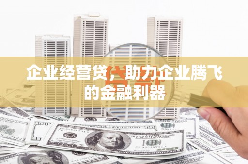 达拉特旗企业经营贷，助力企业腾飞的金融利器