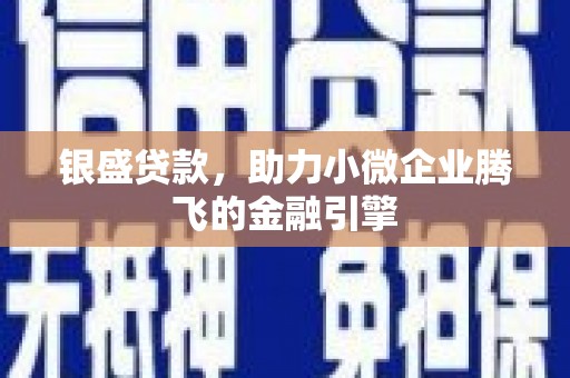 达拉特旗银盛贷款，助力小微企业腾飞的金融引擎
