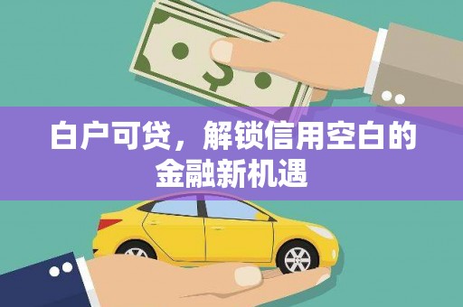 达拉特旗白户可贷，解锁信用空白的金融新机遇