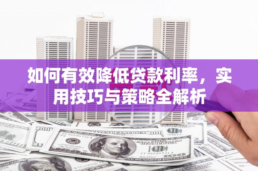 达拉特旗如何有效降低贷款利率，实用技巧与策略全解析