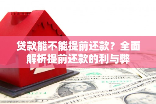 达拉特旗贷款能不能提前还款？全面解析提前还款的利与弊